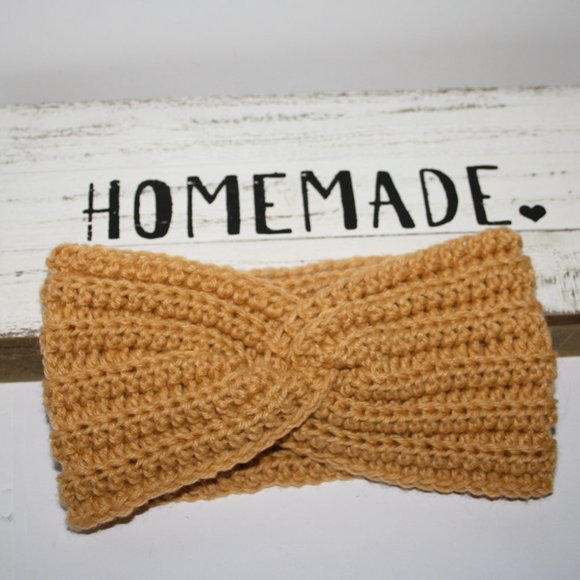 Vintagejelyfish Accessories - 🌻💛🧶 Twisted Ear Warmer Headband · Sunflower Yellow · Handmade & Boutique